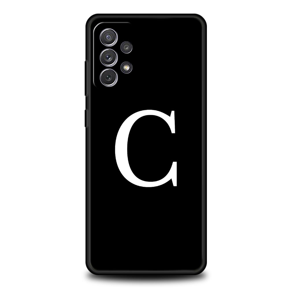 Чехол для телефона с начальной буквой A Z для Samsung Galaxy A17 A07 A55 A35 A25 A15 A05 A33 A31 A23 A21s A13 A41 A73 A53 A51 A71 A03