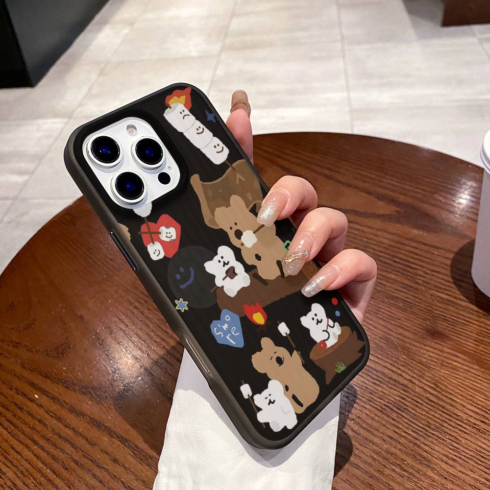 Cute Bear Quokkas Magsafe For IPhone 16 15 11 12 13 14 17 Pro Max PLUS Pro Soft Corrugated Silicone Back Phone Case