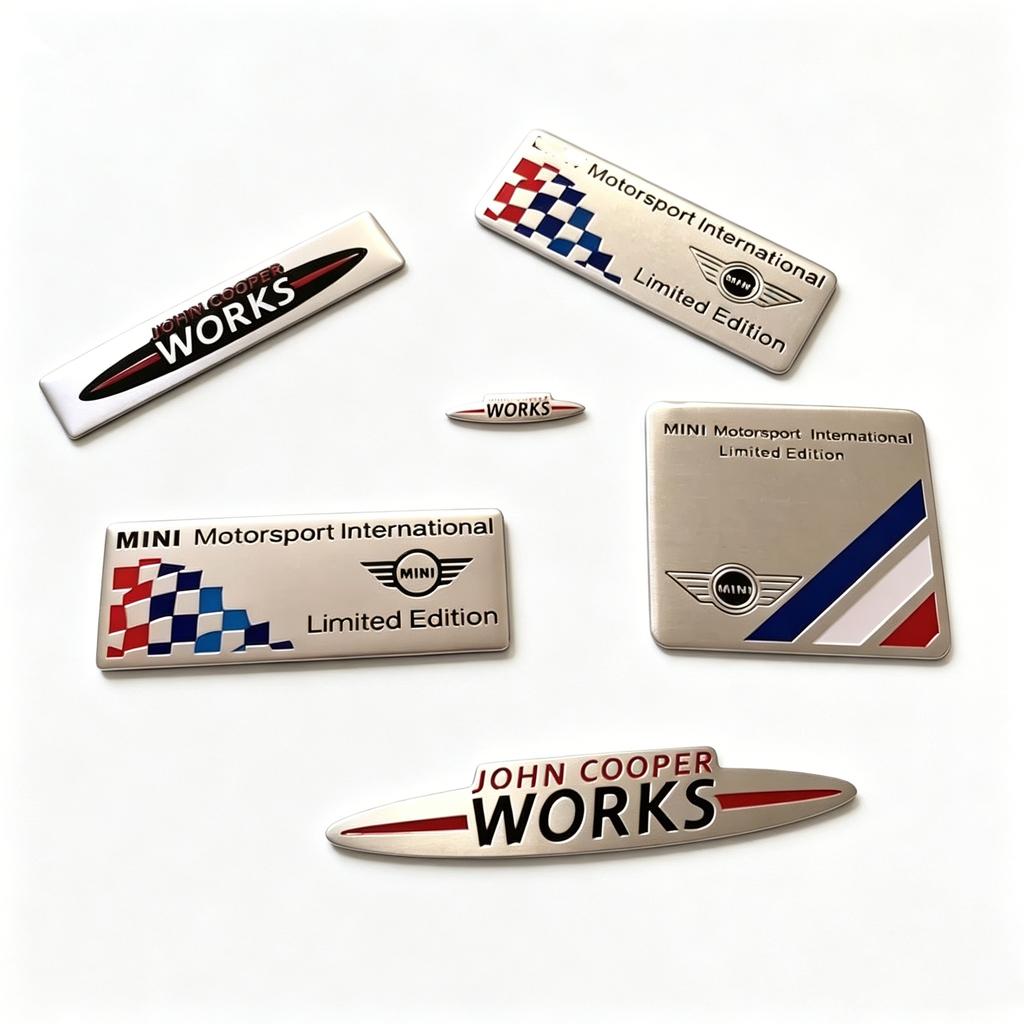 mini cooper cooper r56 fridge Cooper JCW R55 F56 R57 R58 R59 R60 R61 3D Aluminum Car Badge Emblem Sticker