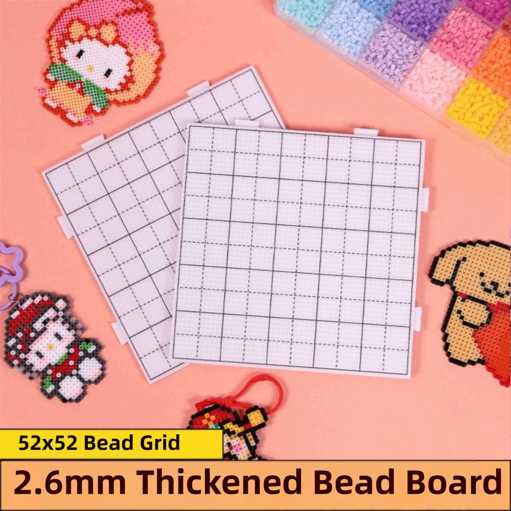 2Pcs with Black Line Fuse Beads Pegboards Thicken Hama Beads Template Pixel Puzzle