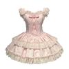 XHSUKADO Lolita Idol Long Short Arm Fluffy Princess French Princess Size L Dress, 2-Piece Set, Costume, Cosplay, Women's, Cute, Sleeve, Sleeve,