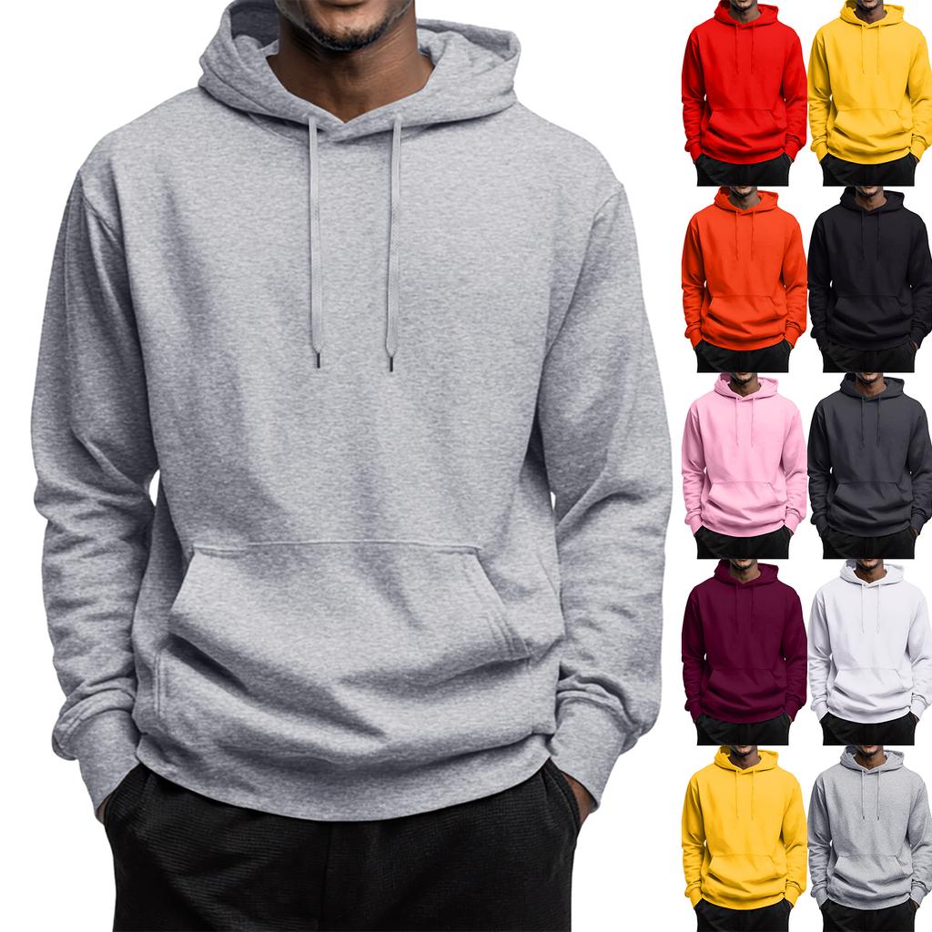 Men's Fleece Hoodie Casual Long Sleeve 1/4 Zipper Pullover Sweatshirts