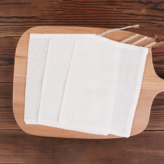 20 шт. мешочков для специй с завязкой, натуральные хлопковые муслиновые мешочки для чая, трав, супа, многоразовые тканевые мешочки для сыра, пустые пакетики