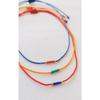 Набор из 3 мини-ножных браслетов красного, синего и оранжевого цвета с нитками из бисера