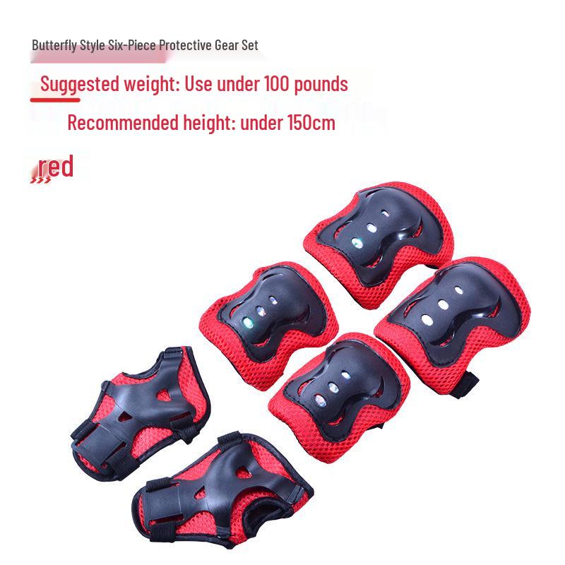 Детский комплект защитной экипировки для скейтборда и велосипеда с защитным шлемом и наколенниками