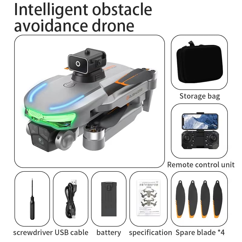 New A17 Brushless Drone 8K ESC1 Km HD Photography Intelligent Obstacle Avoidance WIFI FPV  RC Quadcopter Toy Aircraft Quadcopter Gift