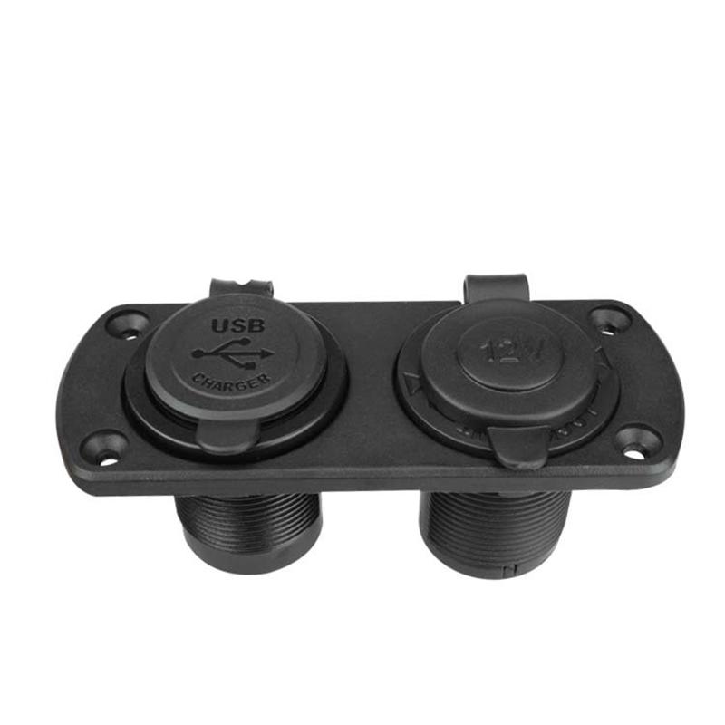 Автомобильный мотоцикл 12 В-24 В адаптер питания двойной USB зарядное устройство розетка для крепления на панели