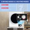 Portable Electric Clothes Dryer, 850W, 33 L, 4 Modes, Stainless Steel, 49 x 40.5 x 60 cm