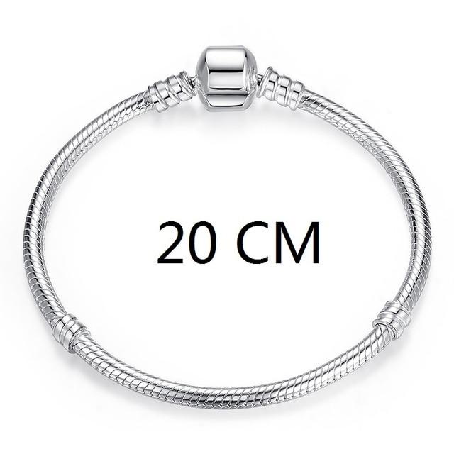 Браслеты из стерлингового серебра 925 пробы Pulseira со снежинками, браслеты из серебра 925 пробы в виде сердца и змеи, женский серебряный браслет для женщин, ювелирные изделия