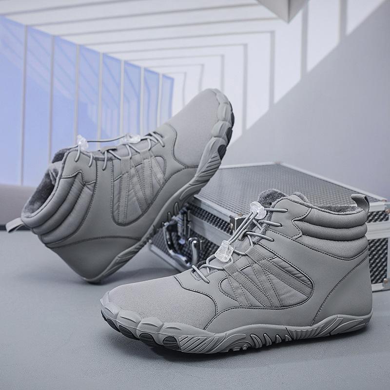 Высокие уличные походные хлопковые ботинки водонепроницаемые, морозостойкие и нескользящие износостойкие бархатные теплые зимние ботинки