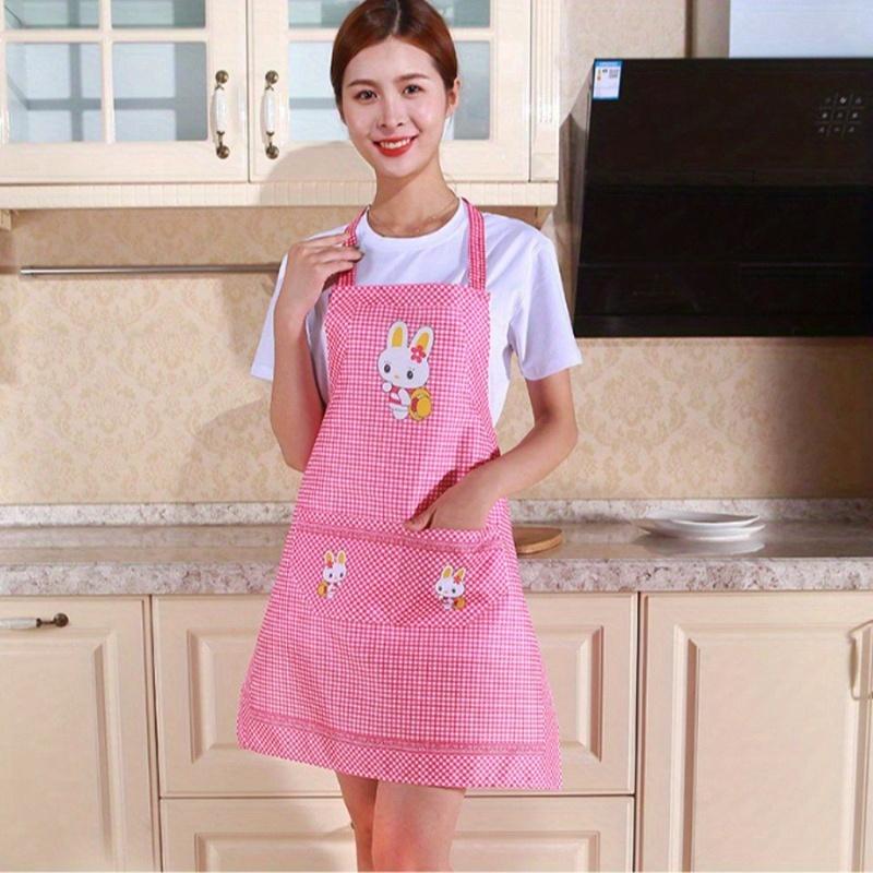 Многофункциональный милый кухонный фартук с карманами - Регулируемый, маслостойкий и устойчивый к окрашиванию полиэстер, водонепроницаемый и маслостойкий