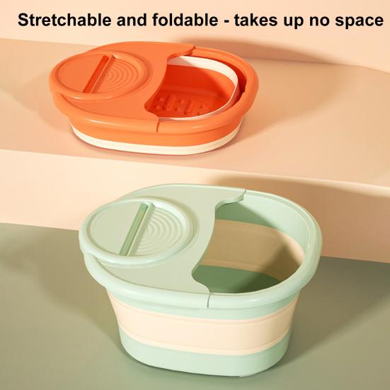 Складная ванночка для ног с крышкой, переключение двух режимов, складной дизайн одним касанием, таз для ног, эргономичный, антивозрастной, инструмент для ухода за лапами питомца