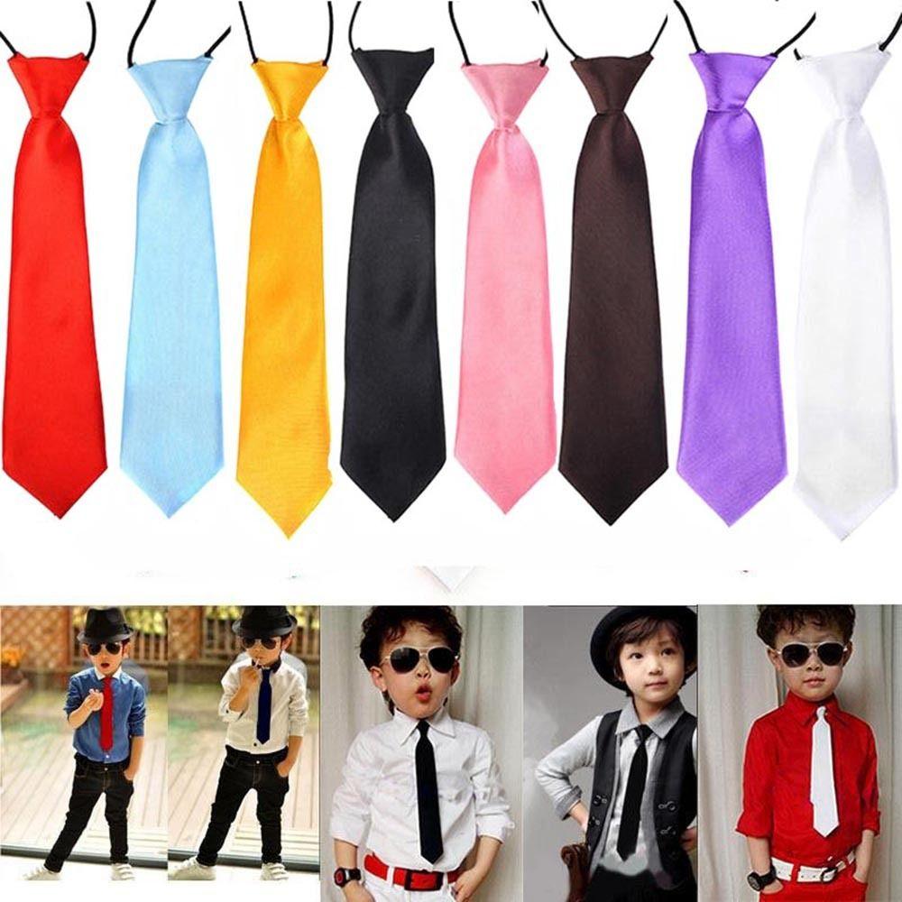 Shirt Accessories For Kids for Wedding Solid Color Children Tie School Uniform Tie Elastic Necktie