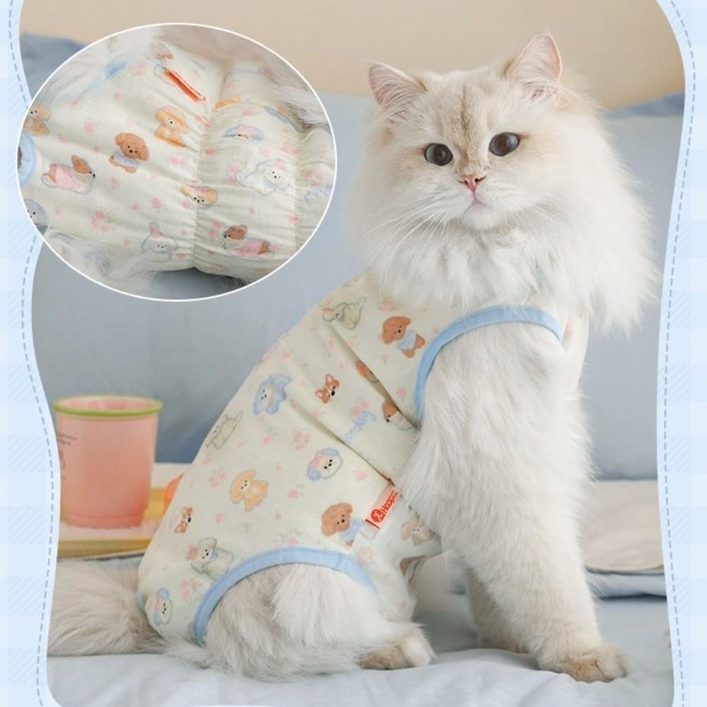 High Elasticity Cat Sterilization Suit Breathable Pet Anti-Licking Vest  Pet Estrus Period