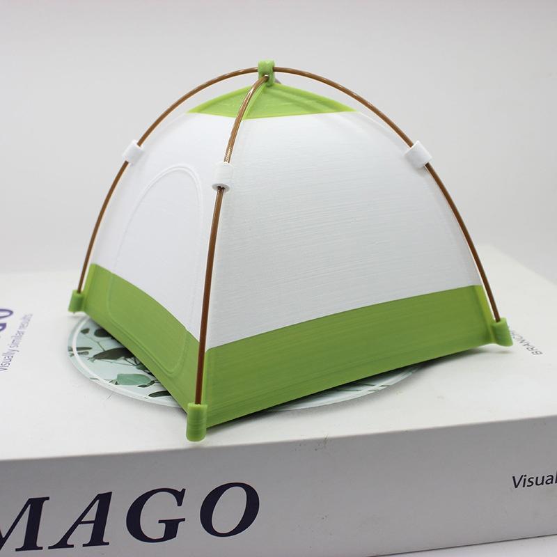 1 Piece Mini Doll Travel Camping Decoration Toys 1:12 Dollhouse Simulation Tent Model Micro Scene Construction Photo Props