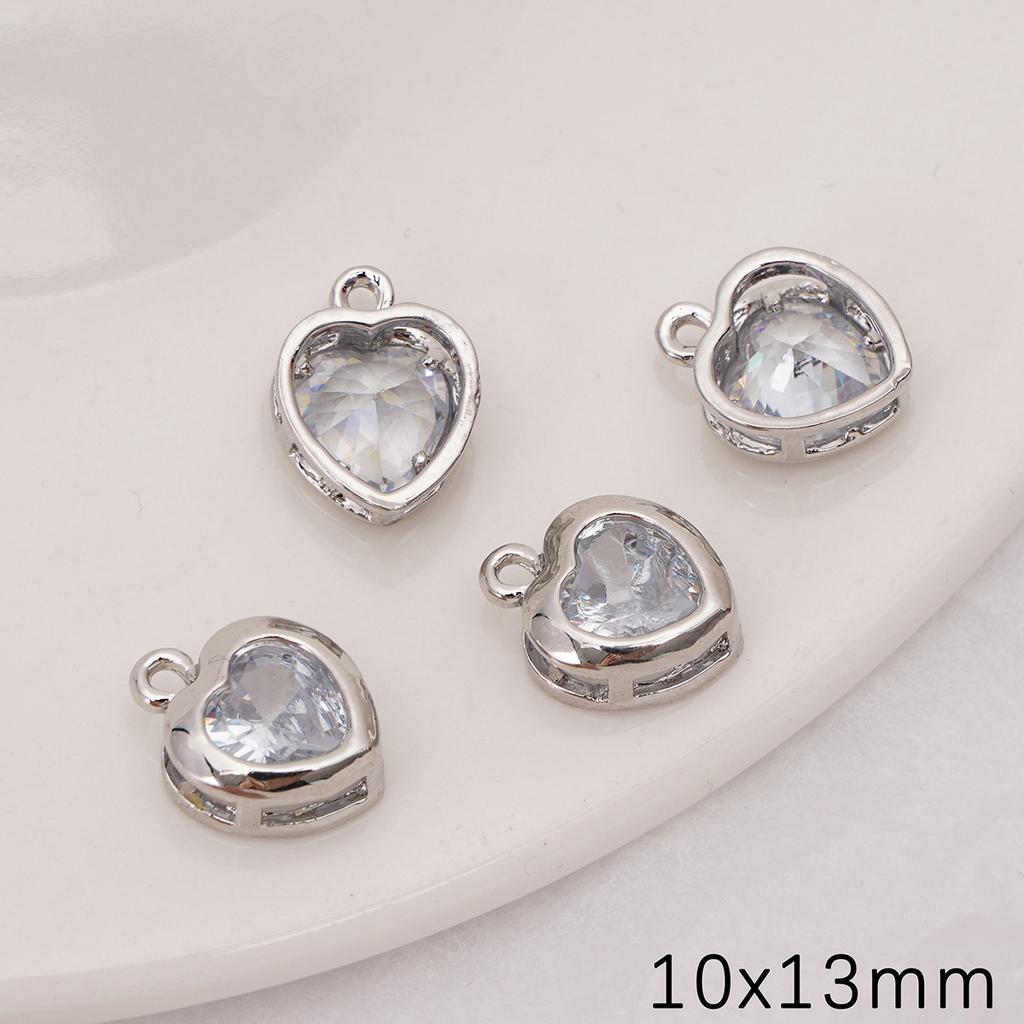 Набор блестящих металлических подвесок для изготовления украшений своими руками с дизайном сердца, ключа и цветка