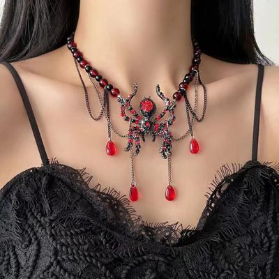 GemChic Женское ожерелье с подвеской Дамское персонализированное крутое ожерелье-чокер в виде паука Модная ретро-цепочка на ключицу на день рождения Рождество Ювелирные изделия в подарок