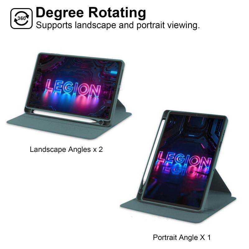 Для Lenovo LEGION Y700 2026 5-го Поколения 8,8 Дюйма Акриловая Задняя Крышка со Слотом для Стилуса Вращающийся Чехол для Y700 5-го Поколения 8,8" Smart Cover