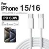 PD 60W Fast Charging Type C To  C Cable Cord For iPhone 15 16 Samsung XiaoMi Oppo Vivo