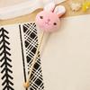 Cute Animal Plush Back Hammer Stick With Short Plush Fabric Bear Design