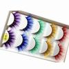 2 Box Thick Fluffy Lashes Colored False Eyelashes Beautiful 3D Curled Lashes  Women
