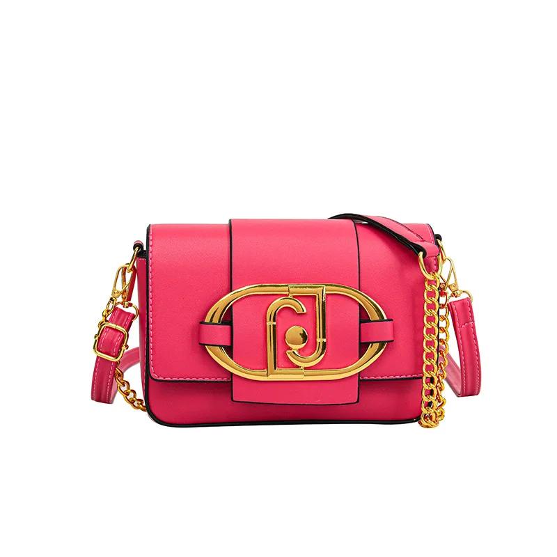 Многофункциональная сумка через плечо с металлической пряжкой и цепочкой для женщин, сумка через плечо с замком, роскошный дизайн, квадратные сумки, новая мода