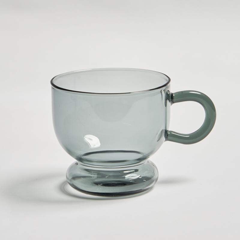 Color Glass Mug Small Tea Cup Coffee Mug Tumbler Cups In Bulk Heat Resistant Glass Coffee Cup Drinkware Wholesale