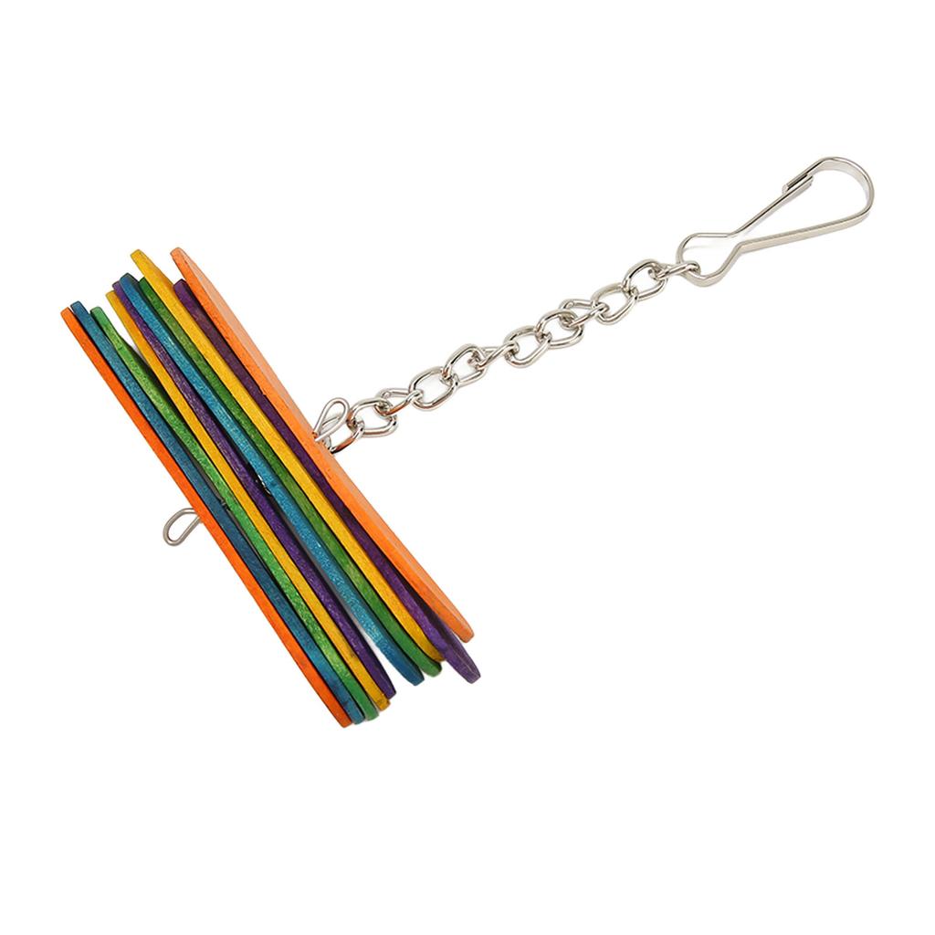 15pcs Bird Swing Chewing Toy Colorful Bite Resistance Parrot Swing Toys Set for Finch Budgie