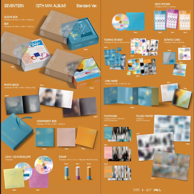 Выберите POB SEVENTEEN 12-й мини-альбом SEVENTEEN Standard Ver SPILL THE FEELS