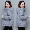 Women's Large Size Autumn and Winter Padded and Thickened Hooded Down Jacket Short Casual Loose Zip Outerwear