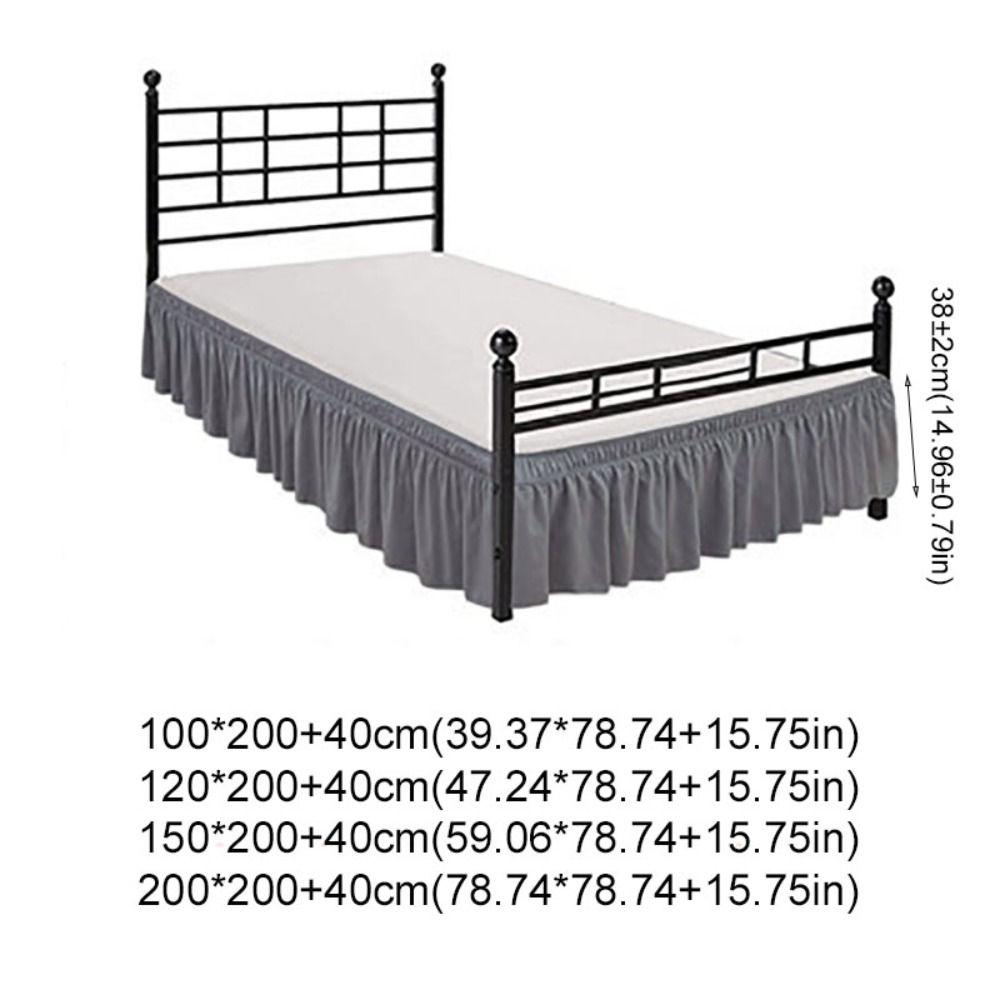 Wrap Around Style Bed Skirt Fade Resistant Bed Protector Bed Accessory Bed Dust Cover  Hotel
