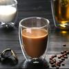High Borosilicate Double-Walled Insulating Egg-Shaped Glass Cup for Coffee and Water