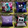 Чехол на подушку DJ M-Marshmello для дома и автомобиля, двусторонний: Двусторонняя конструкция для максимального комфорта