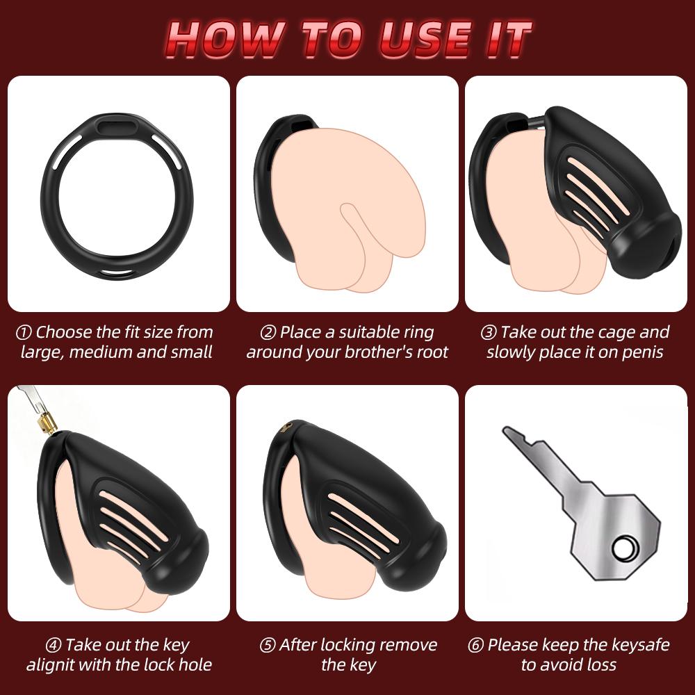 Male Chastity Cage Erotic Urethral Lock Sex Toys Device Penis Ring Male with 4 Size SM Products Cage Penis Sleeve