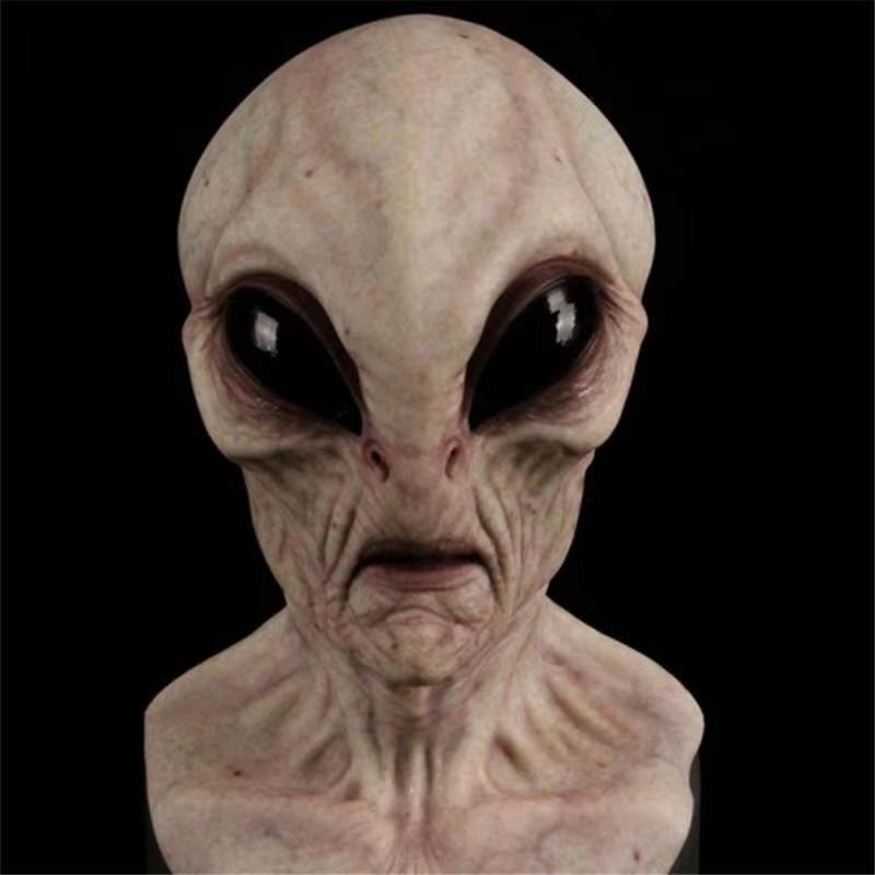 Halloween Alien Mask Cosplay UFO Skull Latex Masks Helmet Carnival Dress Up Party Costume Props