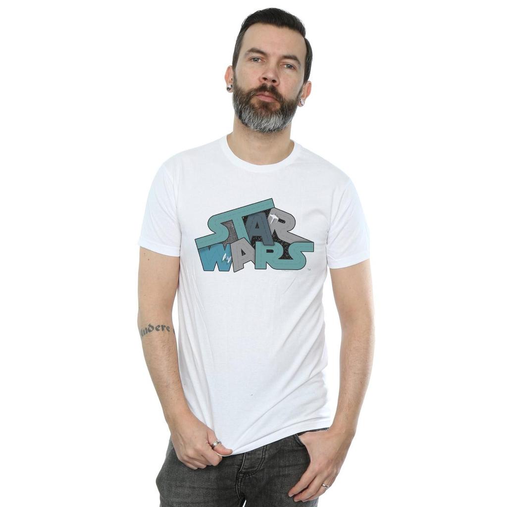 Star Wars Mens Death Star Jumble Logo T-Shirt