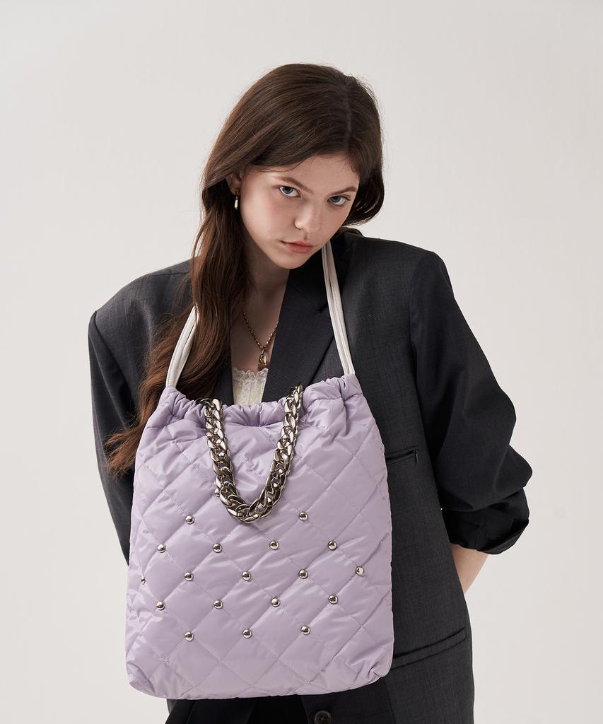 Jina In Ny Royal Princess Large Shoulder Bag [Violet Quilting]