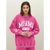 Майами Основан 1825 Городское Искусство Принт Буква Женский Выстиранный Хлопковый Свитшот с Круглым Вырезом Одежда Мода Спортивная Одежда Свободный Пуловер