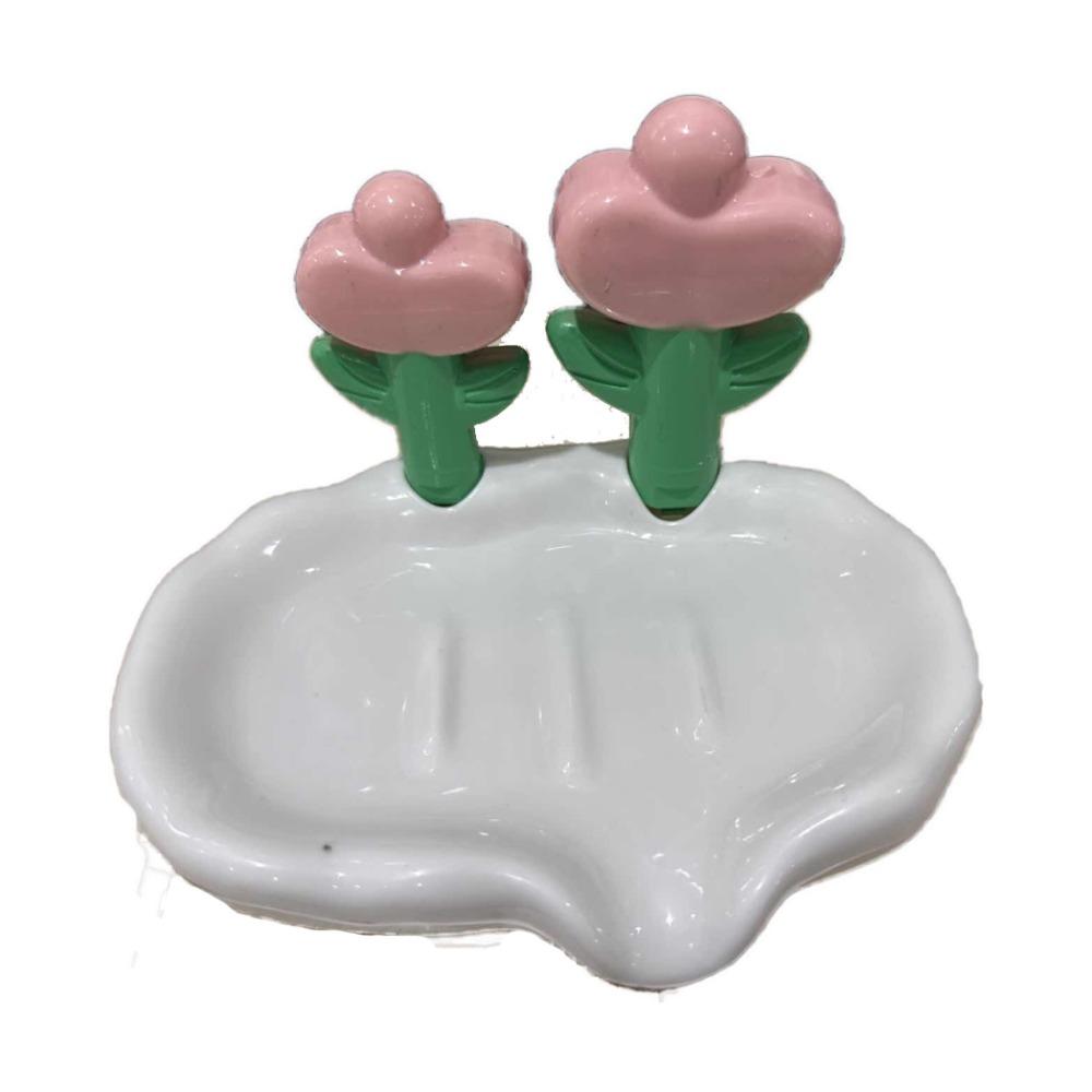 Cute Drain Soap Tray Plastic Soap Box Self Draining Soap Holder Bathroom