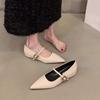 Women's Commuter Flat Mary Jane Women's Shoes Spring Temperament Pointed Head Shallow Mouth Single Shoes
