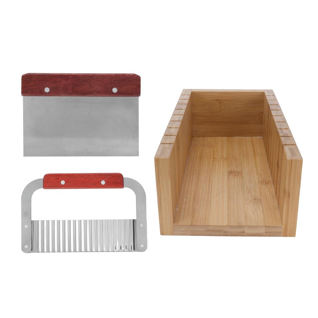 Набор из 3-х формочек для мыла, форма для хлеба с прямым волнистым ножом из нержавеющей стали