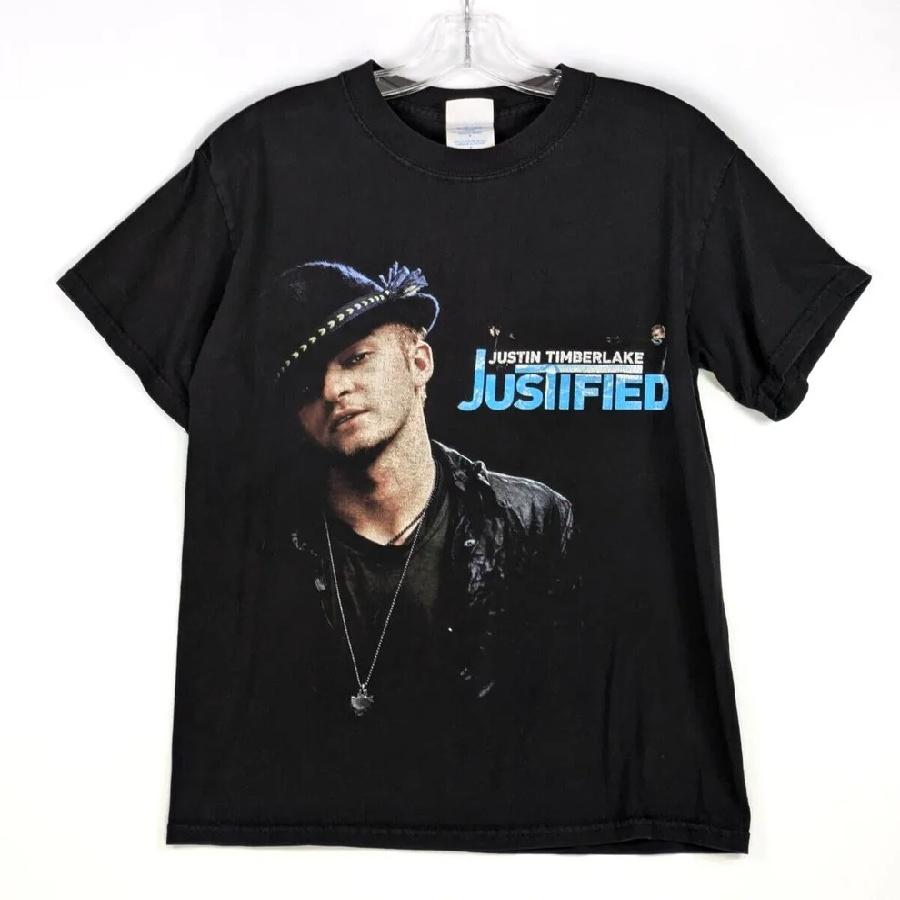 Unisex T-shirt Justin Timberlake Justified 2003 Tour T Shirt Small Black Concert Tee