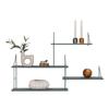 House Nordic Tess Shelf Wood and Steel Green 444253