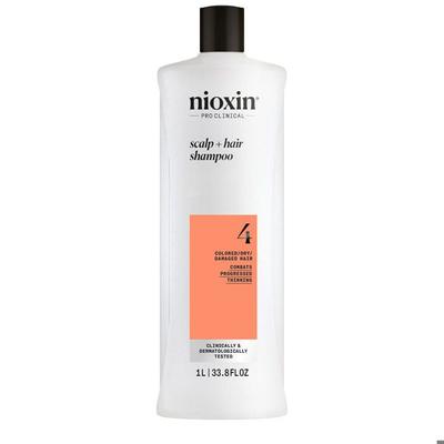 Шампунь - Nioxin - Система 4 - 1000 мл - Поврежденные волосы - Объем