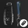 New PC Carbon Fiber Car Key Rings For Mercedes Benz AMG A C E S G Class GLC CLE CLA GLS W205 Car Key Case Keychain Accessories BD1