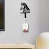 Black Horse Wall Hook Key Hanger with Horse Silhouette Wall Mounted Iron Hook Entryway Organizer
