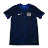 Nike Chelsea F.C. 2023/24 Stadium Away Logo All Over Print Crew Neck Casual Short Sleeve Kids Tops Blue Black DX2757-427