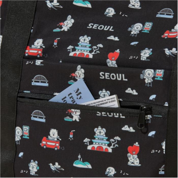 BT21 Seoul Edition Travel Folding Bag Korean Style Foldable Travel Tote Bag
