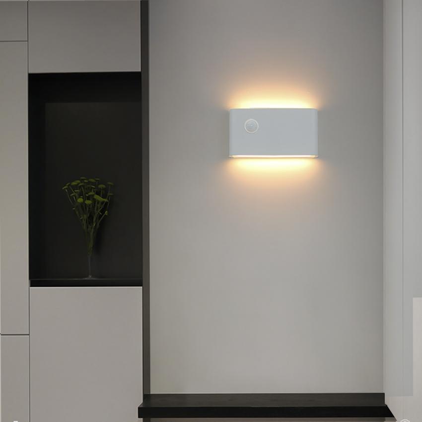 12W LED Outdoor Motion Sensor Waterproof Wall Lamps Up and Down Aluminum Wall Lights for Garden Courtyard Lighting Fixtures