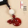 Bodhi Lotus Agate Peace Buckle Keychain Pendant
